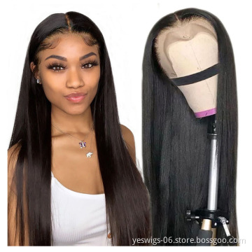 Wholesale Peruvian Hair Swiss HD Full Lace Frontal Wig For Black Women 100% Raw Virgin Cuticle Aligned Human Hair Lace Front Wig